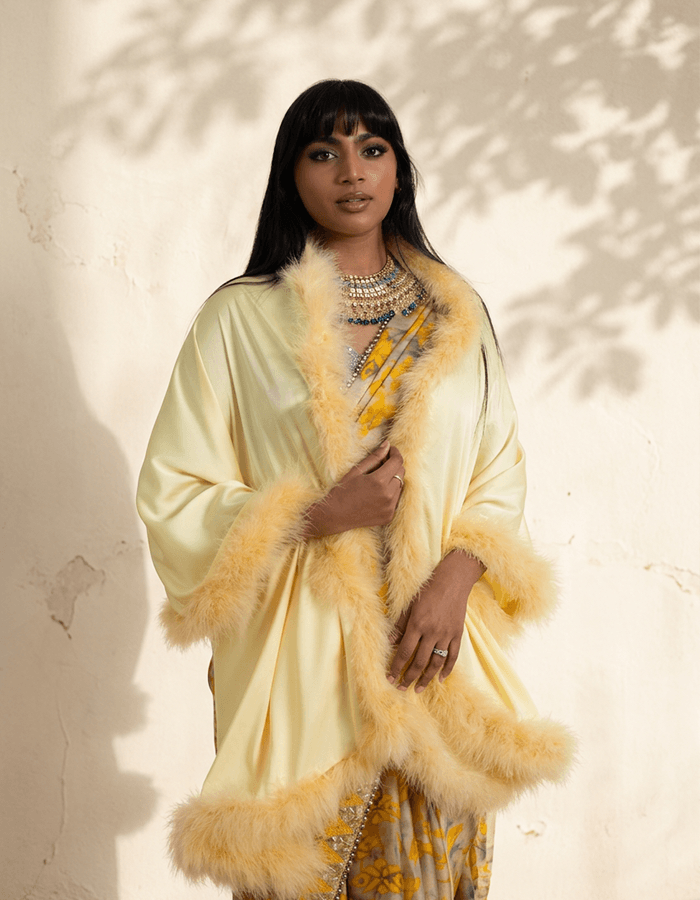 Marabou Fur Trim Shawls