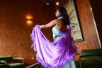 XL Ostrich Feather Silk Shawl