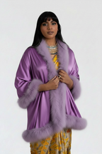 Marabou Feather Silk Shawl