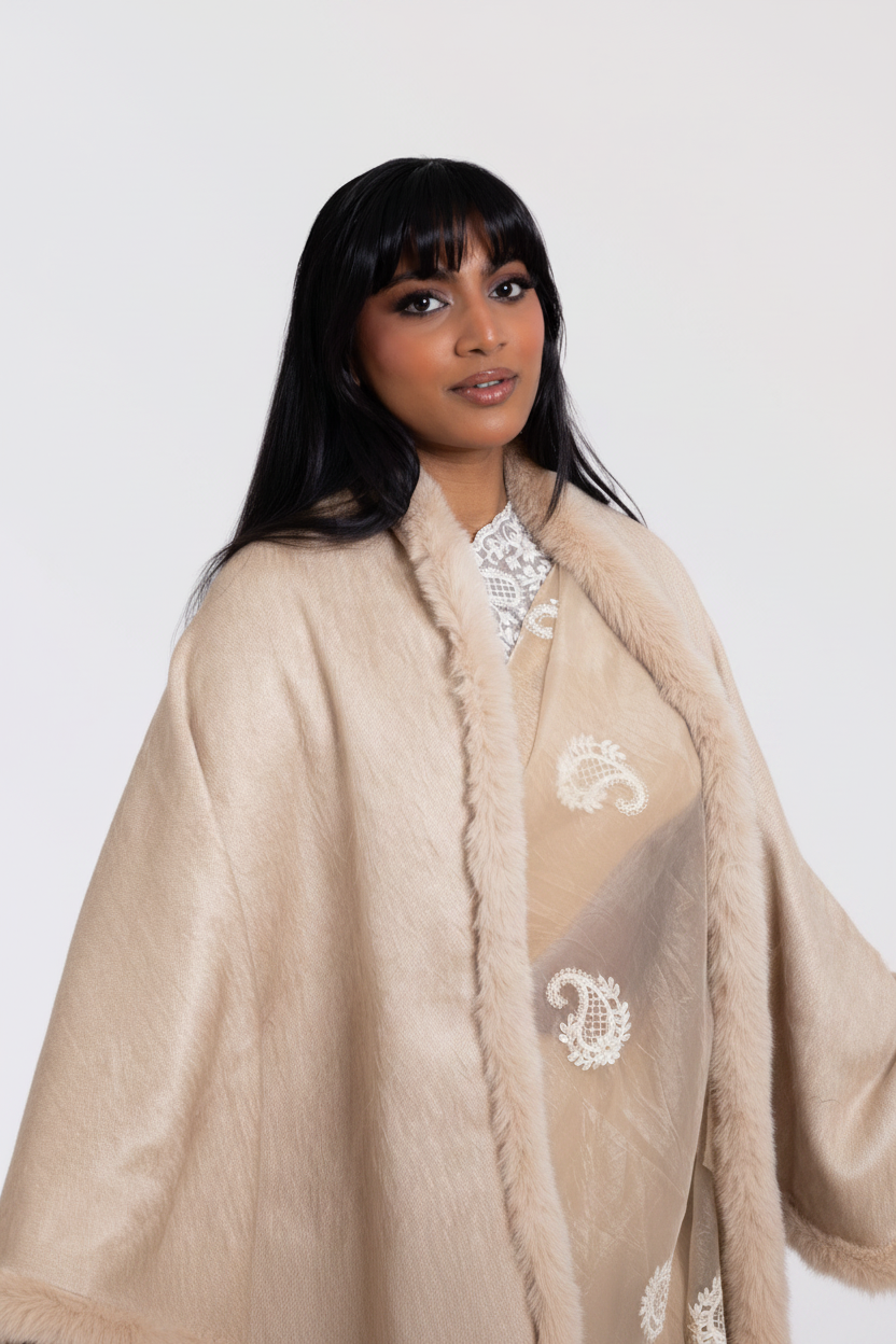 Fur Wool Shawl