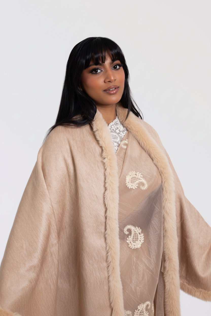 Fur Wool Shawl