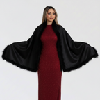 Marabou Feather Wool Shawl