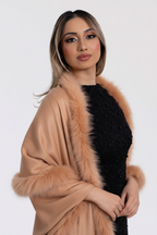 Marabou Feather Wool Shawl
