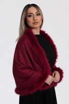 Marabou Feather Wool Shawl