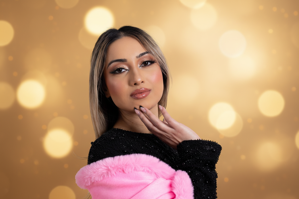 Fur Lined Wool Shawl