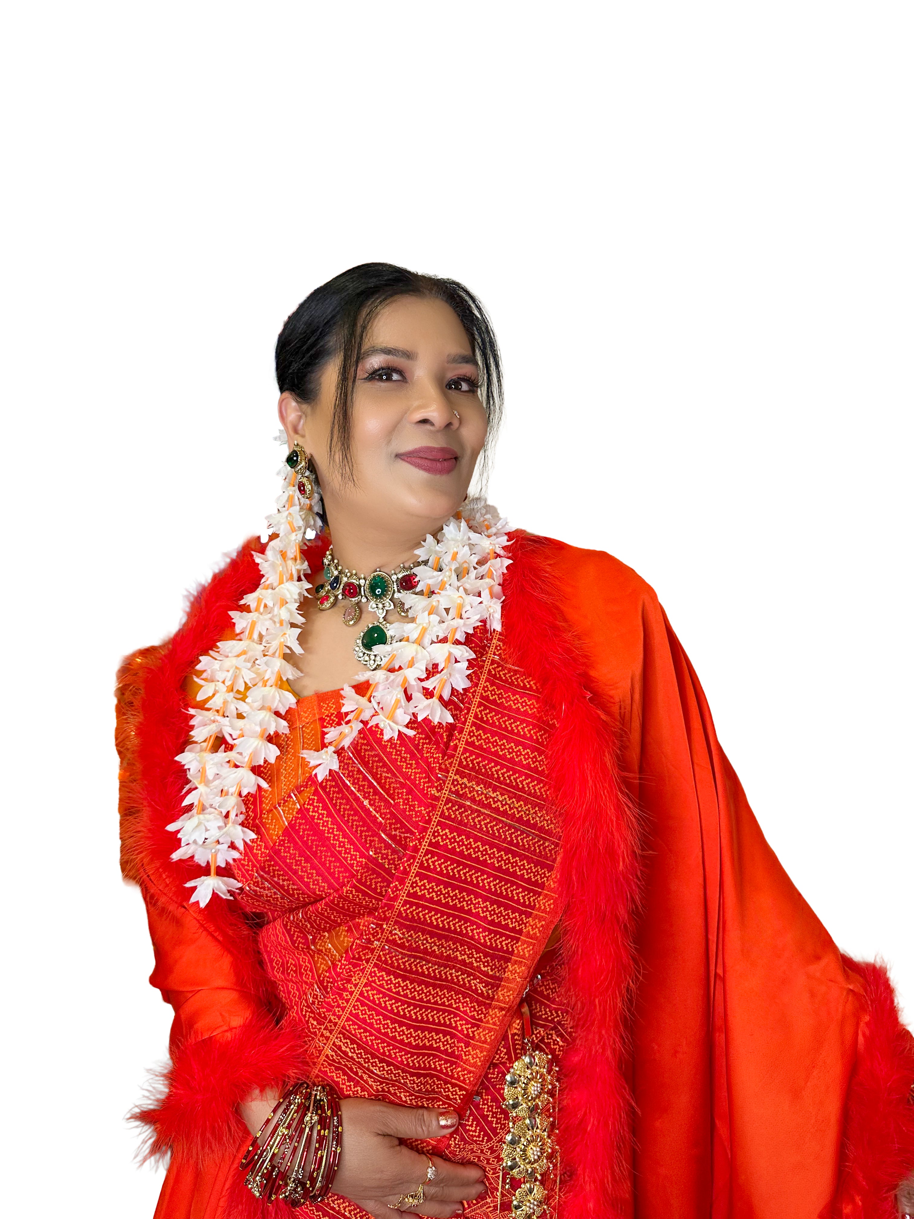 Marabou Feather Silk Shawl