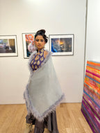 Ostrich Feather Wool Shawl
