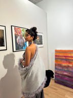 Ostrich Feather Wool Shawl