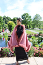 XL Marabou Feather Wool Shawl