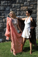 Cashmere wool shawl with fur lining