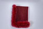 XL Marabou Feather Wool Shawl